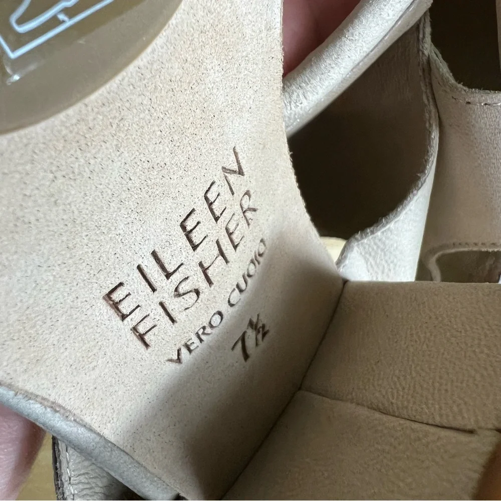 Eileen Fisher doe Open Toe Casual Ankle Strap Sandals size 7.5